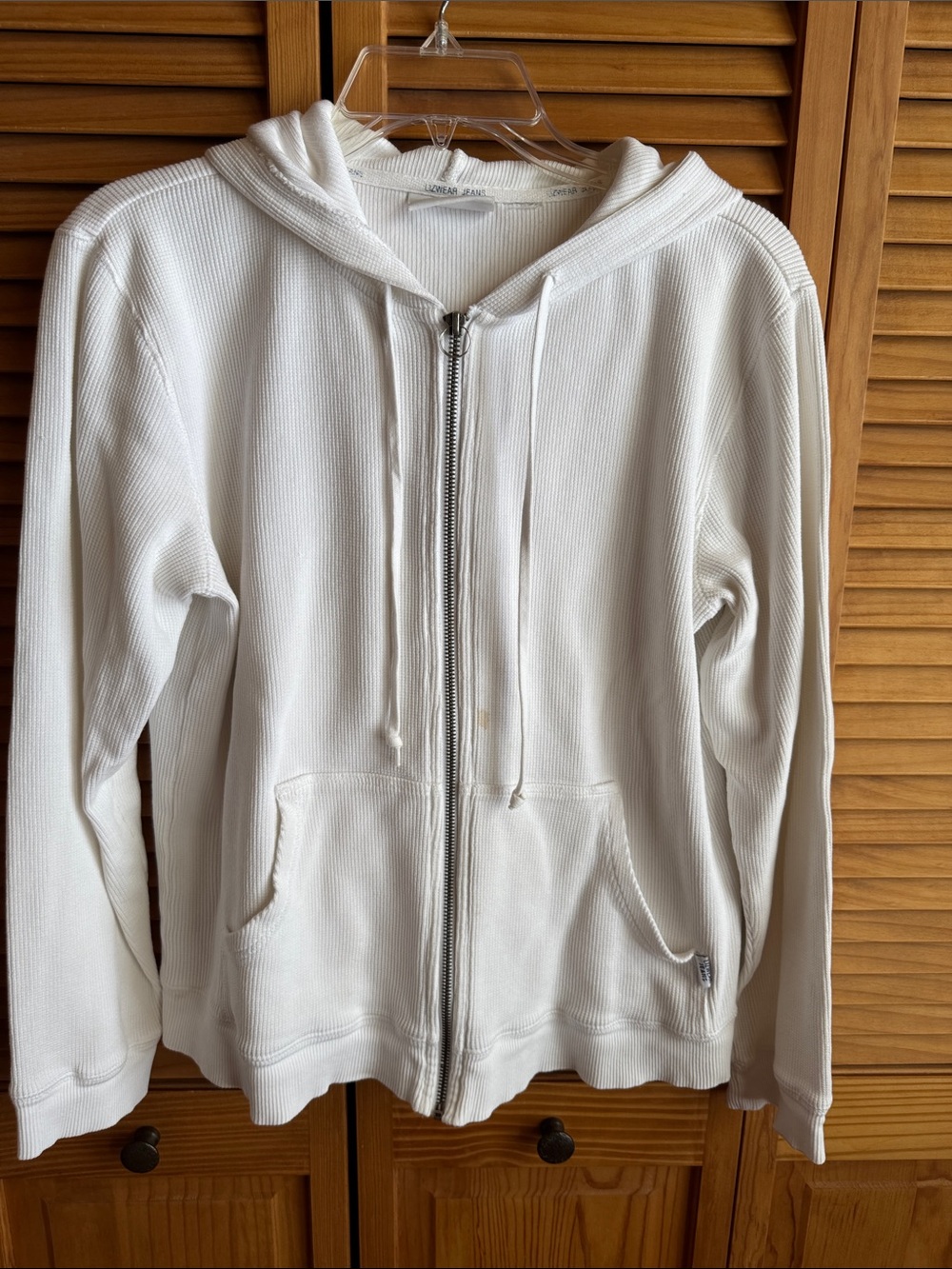 Liz CLAIRBORNE White Zip-Front Hooded Jacket - Women